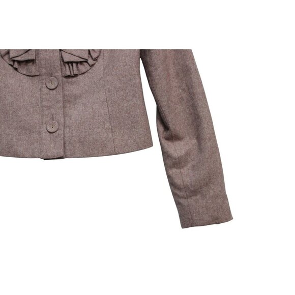 Anthropologie TABITHA Blazer Jacket Size 4 Wool Pleated Preppy Equestrian Office - Picture 5 of 15